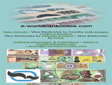 Tablet Screenshot of e-worldbanknotes.com